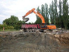 Земляные работы, разработка котлованов и траншей, рытье котл