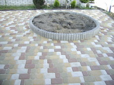 Укладка тротуарной плитки. Мощение плитки тротуарной ФЭМ