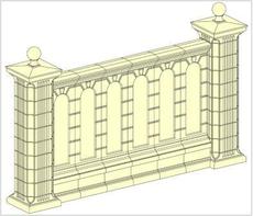 Межколонные секции, забор