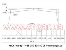 Продам ангар 100*30 новый
