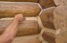 Утепление сруба герметиком