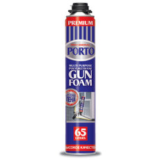 Пена монтажная PORTO PREMIUM проф. 850 мл., 65 л. всесезонн