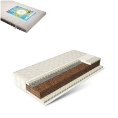 Матрасик льняной для детской кроватки, с упругой кокосовой о