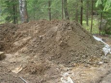 Глина, перегной, песок, отсев, щебень, чернозем