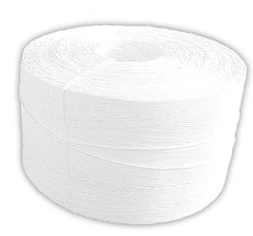 Шпагат бумажный крученый белый, диаметр 3 - 6 мм.