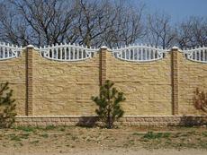 Заборы, ограждения бетонные, профильные, каменные, сетка-раб