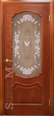 Двери Престиж красное дерево