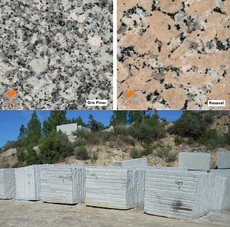 Новые виды испанского гранита в Украине. Слябы и блоки