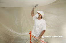 Потолки под покраску+покраска.