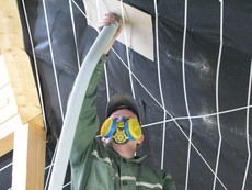 утепление целлюлозным утеплителем `ЮНИЗОЛ`