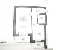 Киевская обл, Вишневое, продам 1-комнатную квартиру, 42000