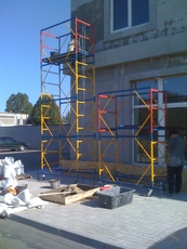 Вышка тура передвижная стальная, полимерная покраска