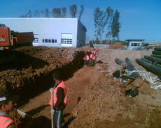 Земляные работы в ручную.