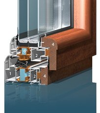 Алюмодеревянные энергосберегающие окна WOODAL Днепропетровск