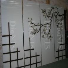 Художественная покраска стекла и зеркала для мебели.