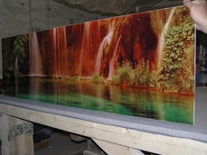 Кухонные фартуки с полноцветными фото.