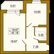 Продам 1-комн. квартиру в Вишневом, Киевской обл 43000 у. е.