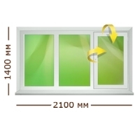 Металлопластиковые трехстворчатые окна от завода STEKO!