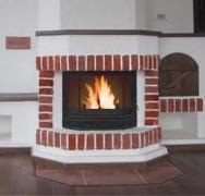 Камин с водяным контуром Лехма, призматическое стекло, 15 кВ