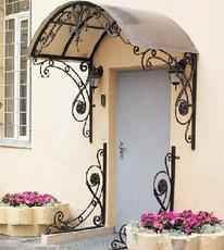 Козырьки из черного металла, ковка