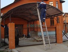 Козырьки - навесы из поликарбоната Мариуполь 492422 фото