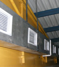 Вентиляция, воздушное отопление на складе