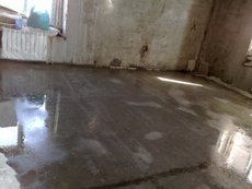 Стяжка + демонтаж старого пола + вывоз мусора