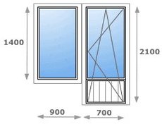 Выход на балкон Rehau Киев