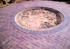 клинкерная брусчатка, тротуарная плитка, укладка