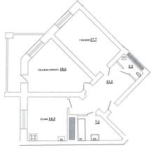 Двокімнатна квартира 61500$