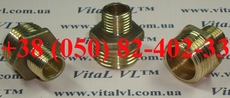 Ниппель 1/4"–1/2" (переходной) латунный, VitaL VL™