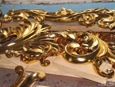 Різьба по дереву, золочення (сусальне золото, поталь, плівка