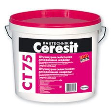 Штукатурка силиконовая «короед» Ceresit CT 75