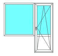 Металлопластиковый балкон и балконный блок из новостроя