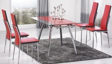 Cтеклянный стол TB006 шампань, стол TB006 черный, стол TB006