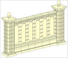 Межколонные секции, забор
