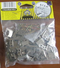 Кляймеры для монтажа вагонки, МДФ. Упаковка с гвоздями. Все 