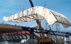 Гнутоклееные деревянные конструкции, клееные балки больших с