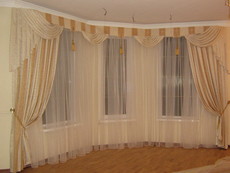 Пошив портьер и гардин, ламбрекенов, римских штор, покрывал