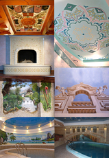 Настенная живопись, живопись на холсте, барельеф