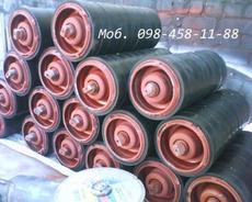Ролики конвейерные утерованные резиновыми кольцами