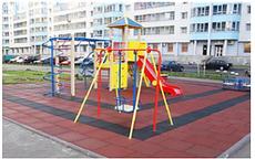 Резиновая плитка для детских площадок, тренажерных залов