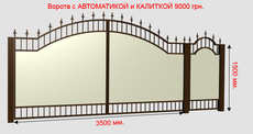 Ворота автоматические+калитка - 9000 грн.