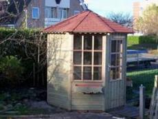 Беседки садовые шестиугольные. Украшение дачи