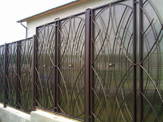 Металлические заборы, ворота под поликарбонат. Поликарбонат 