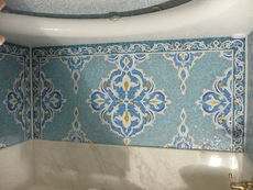 Производство панно из цветного художественного стекла под кл