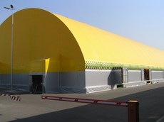 Тенты и тентовые каркасно-металические конструкции для ангар