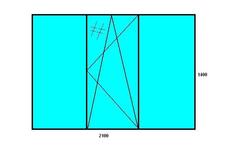 Окно 2100/1400 (трешка) 1175 грн