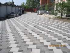 Укладка ФЭМ, установка поребрика, подготовка основания