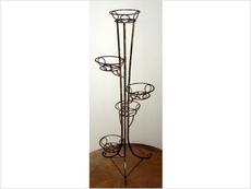 Кованая подставка для цветов «Башня витая «5»